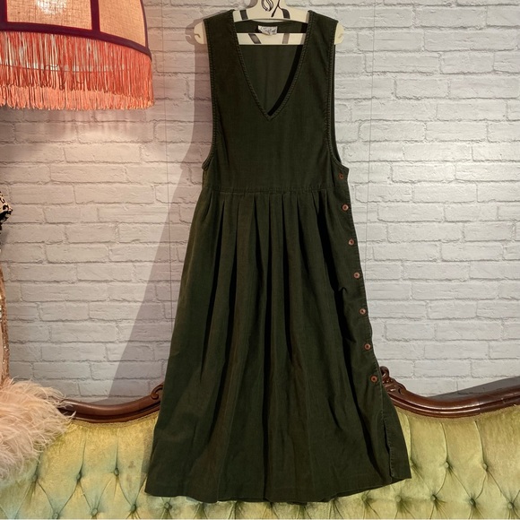 VINTAGE 🎈SOLD🎈Dress Overalls Via Saint Andrea Dark Green Size 5/6 - Picture 2 of 15